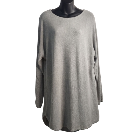 Michael Kors Sweater Dress Women's Gray knit Crewneck Longsleeve Size Medium - Picture 1 of 10